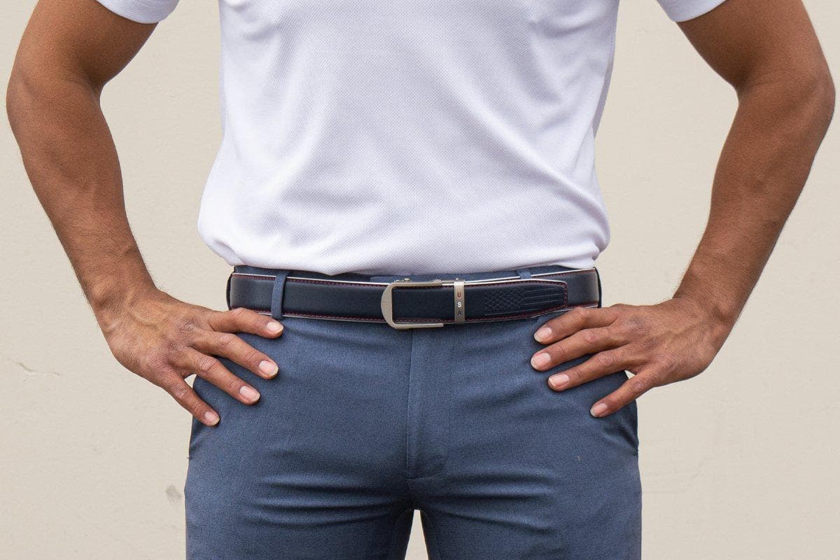 Anthem Navy Golf Ratchet Belt, 1 3/8" Strap [35mm] - Image 2