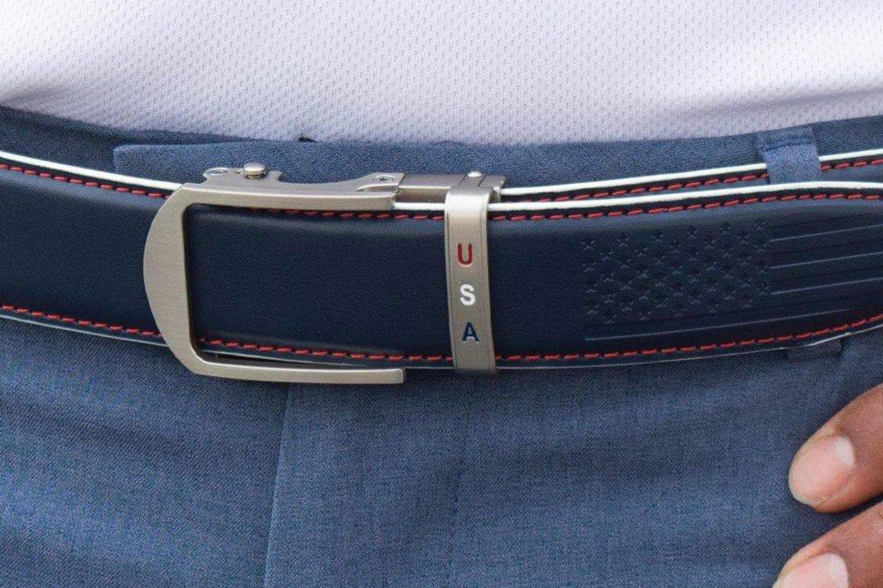 Anthem Navy Golf Ratchet Belt, 1 3/8" Strap [35mm] - Image 3