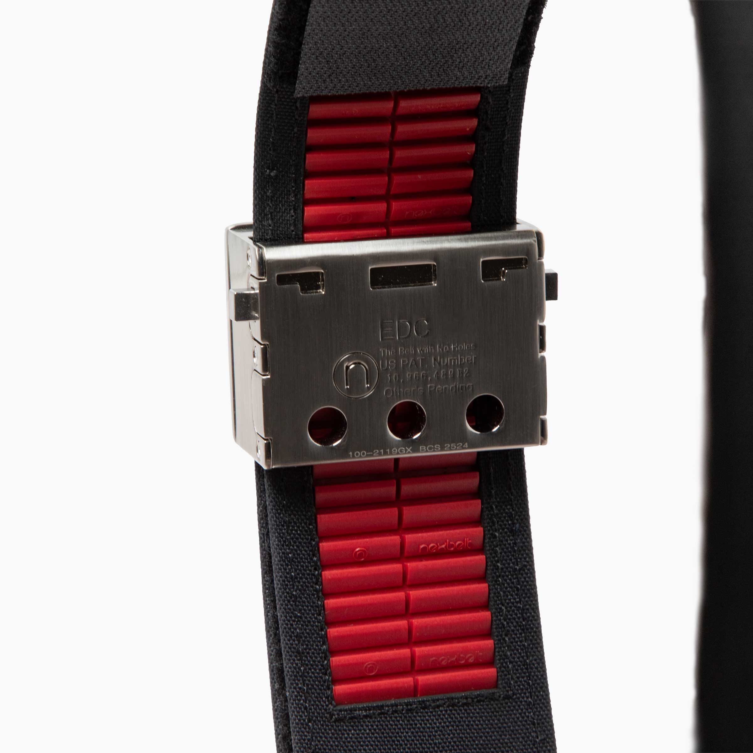 Basket Weave Duty Ratchet Belt, Nickel Buckle, 2.25" [57mm] - Image 2