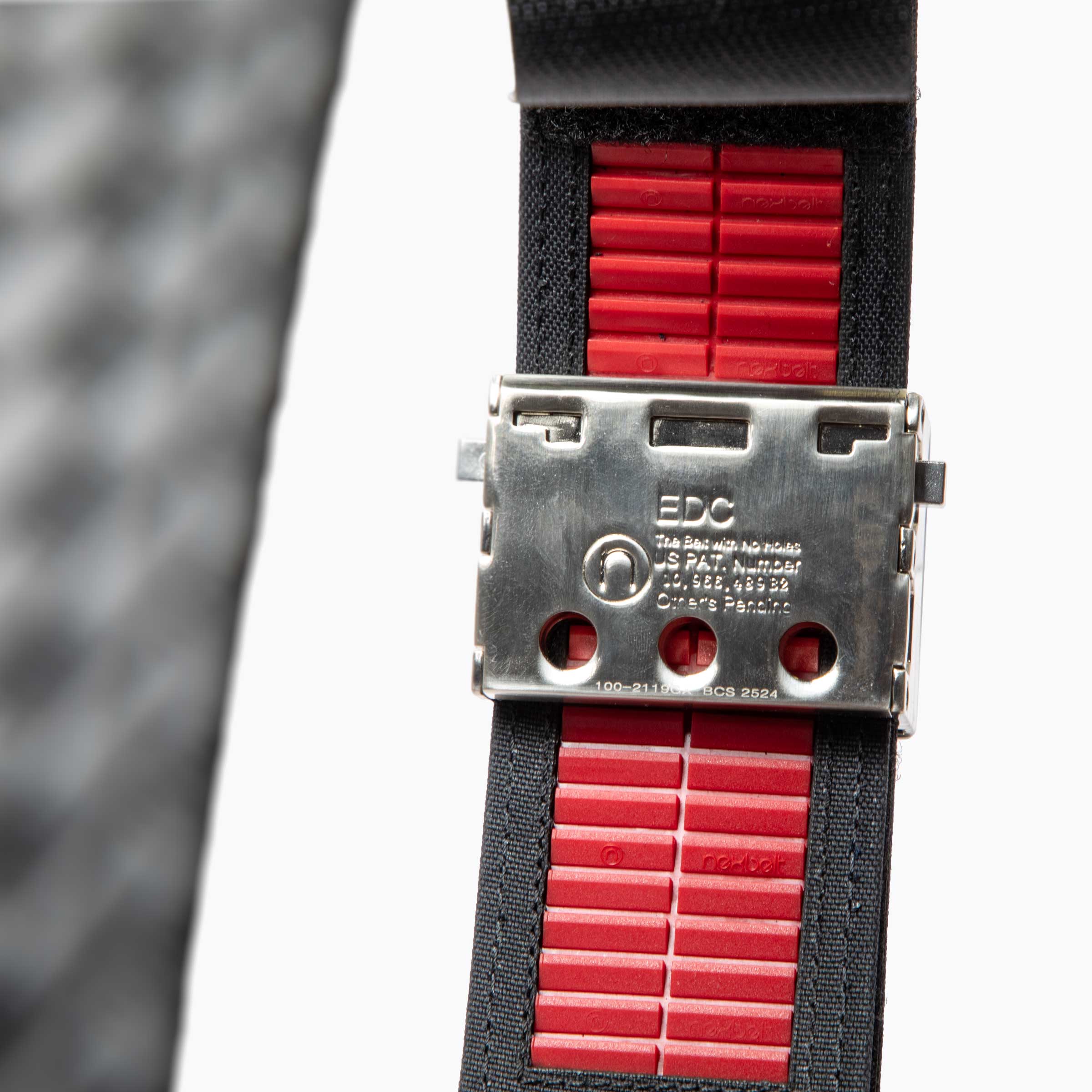 Basket Weave Duty Ratchet Belt, Nickel Buckle, 2.25" [57mm] - Image 3