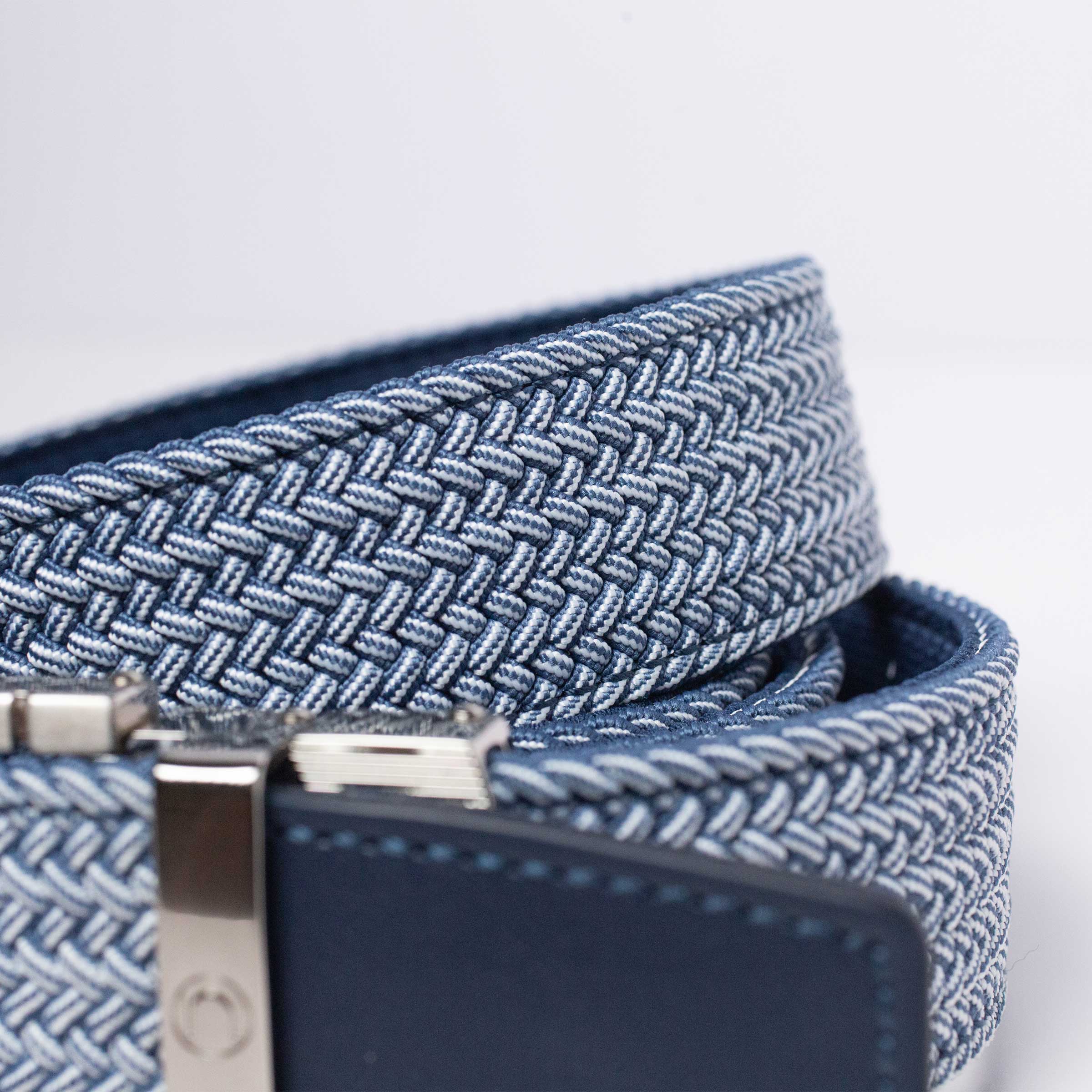 Braided Blue Cord Golf Ratchet Belt 1.38" [35mm] - Image 2