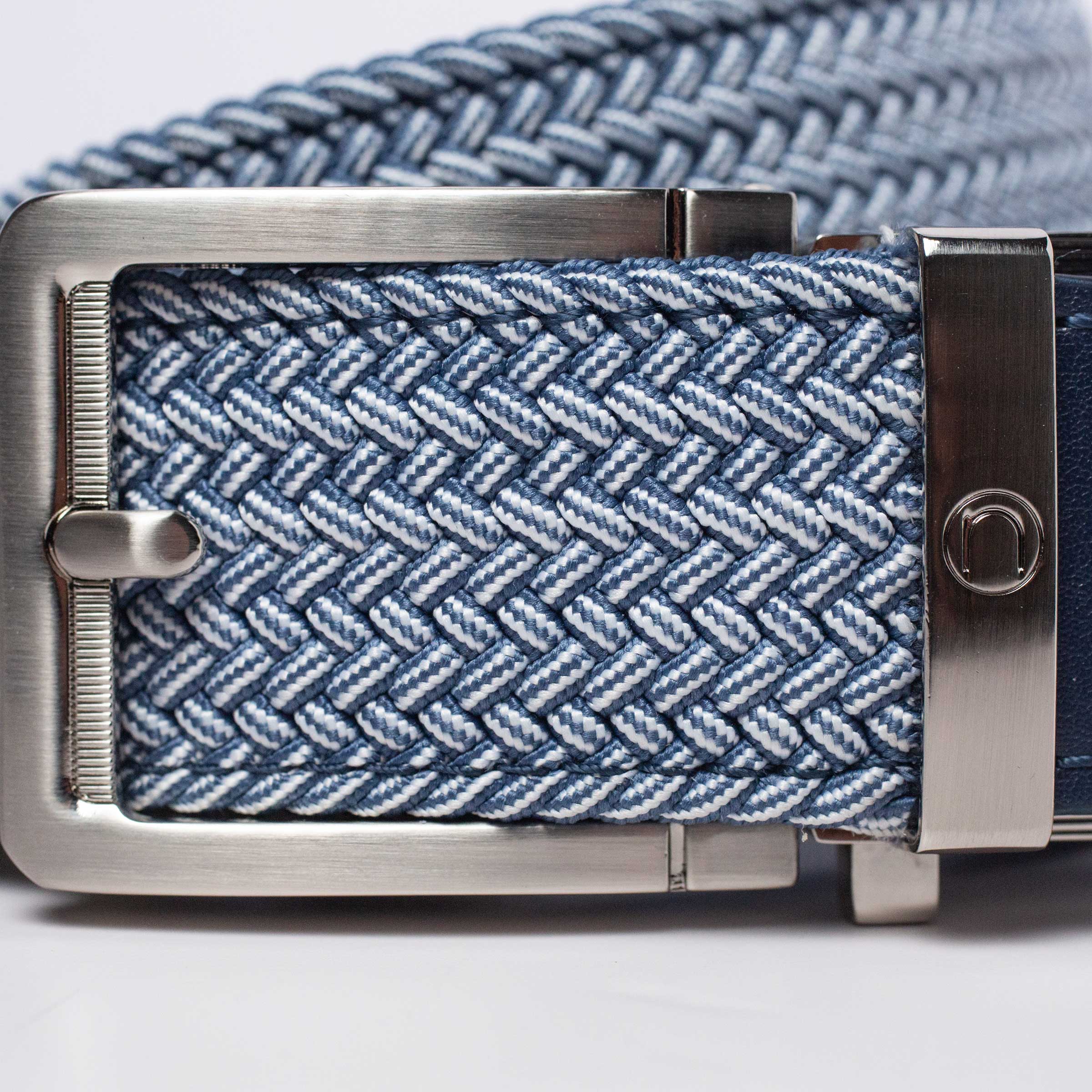 Braided Blue Cord Golf Ratchet Belt 1.38" [35mm] - Image 3