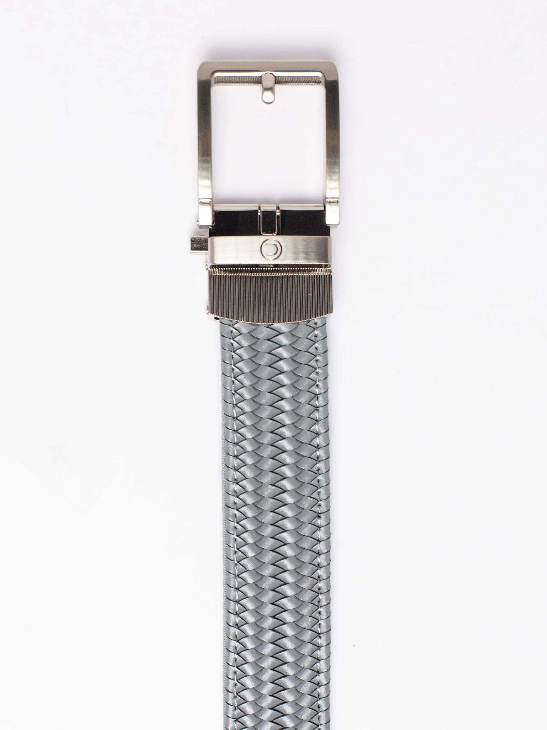 Braided Grey Leather Golf Ratchet Belt 1.38" [35mm] - Image 4