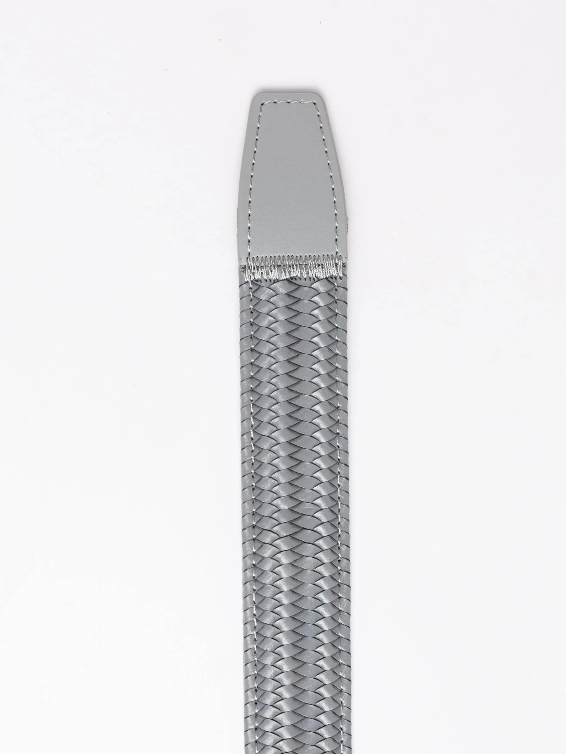 Braided Grey Leather Golf Ratchet Belt 1.38" [35mm] - Image 5