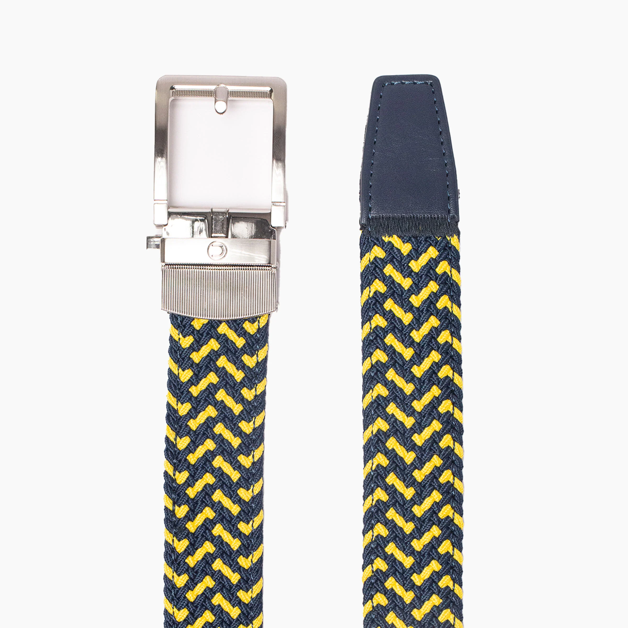 Braided Maize & Blue Golf Ratchet Belt 1.38" [35mm] - Image 2
