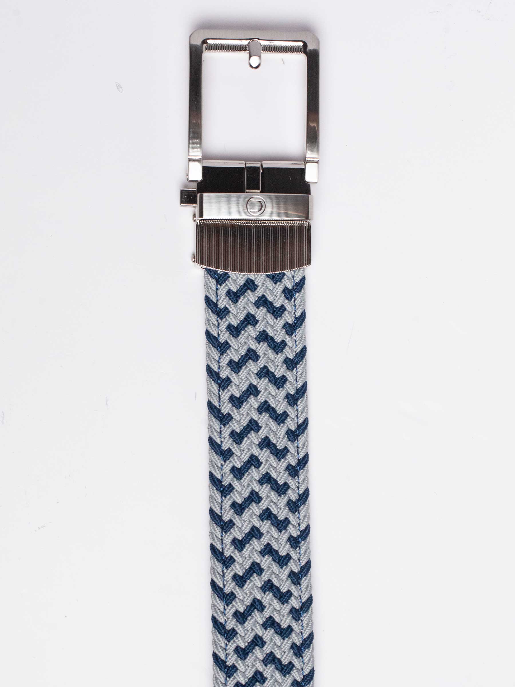 Braided Navy Cool Grey Golf Ratchet Belt 1.38" [35mm] - Image 2