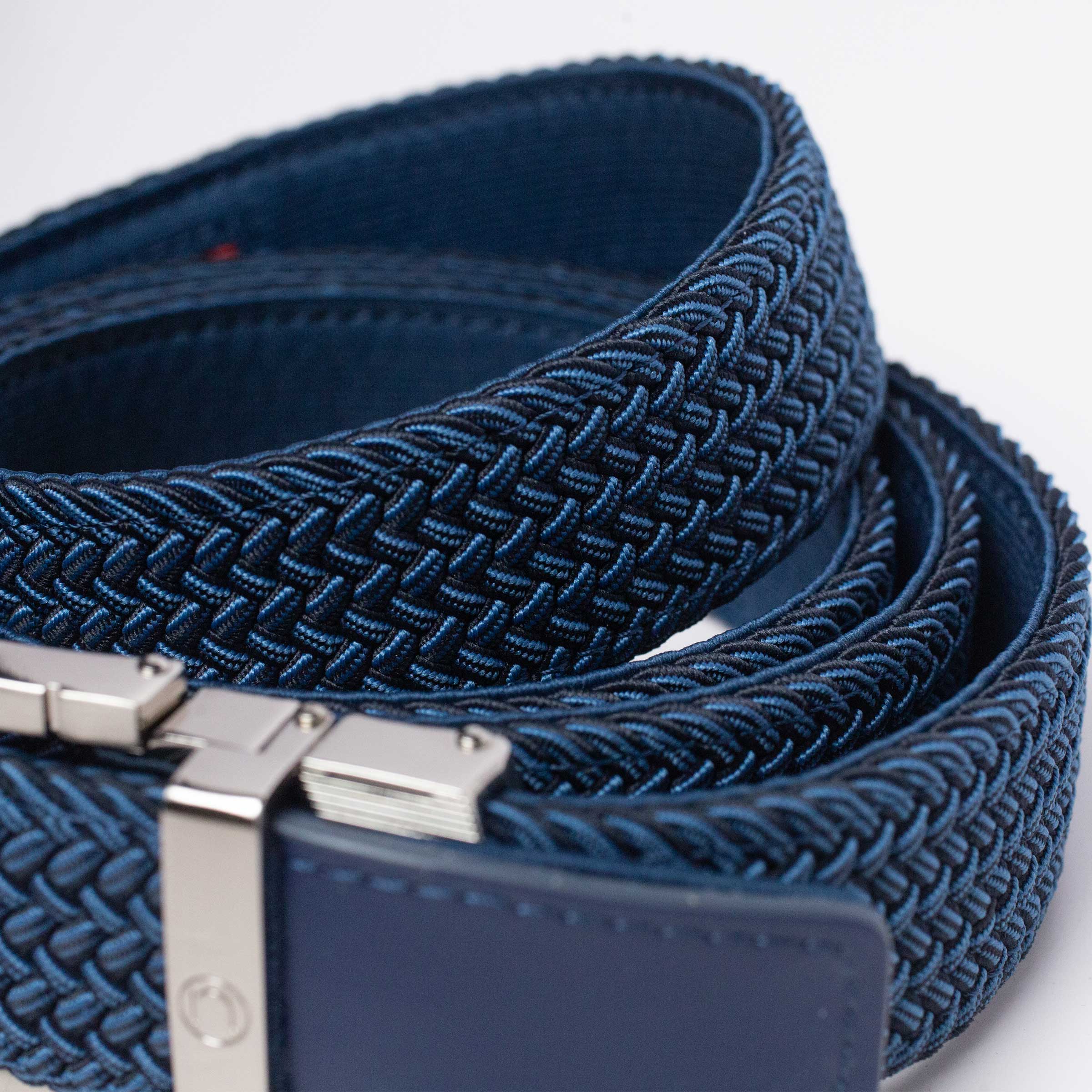 Braided Navy Cord Golf Ratchet Belt 1.38" [35mm] - Image 2