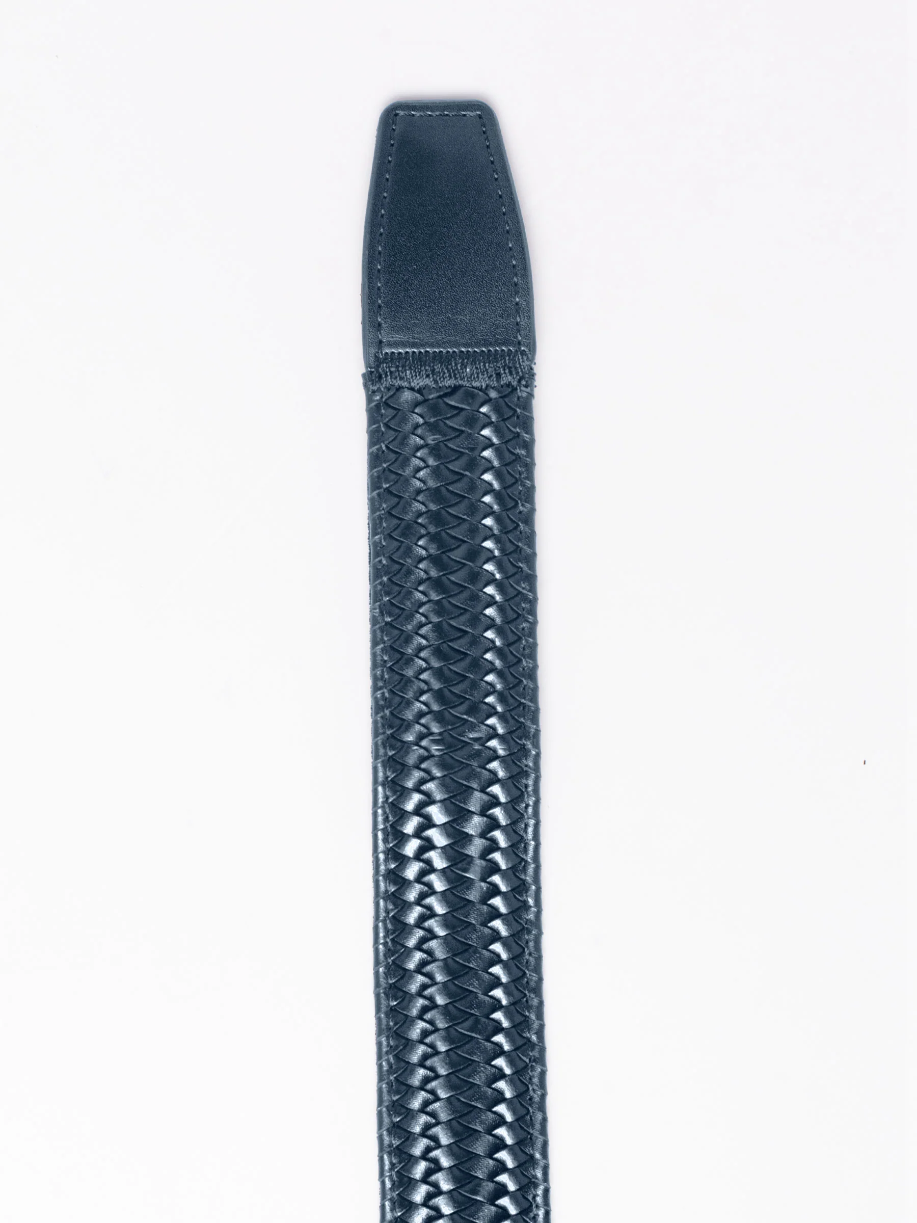 Braided Navy Leather Golf Ratchet Belt 1.38" [35mm] - Image 5