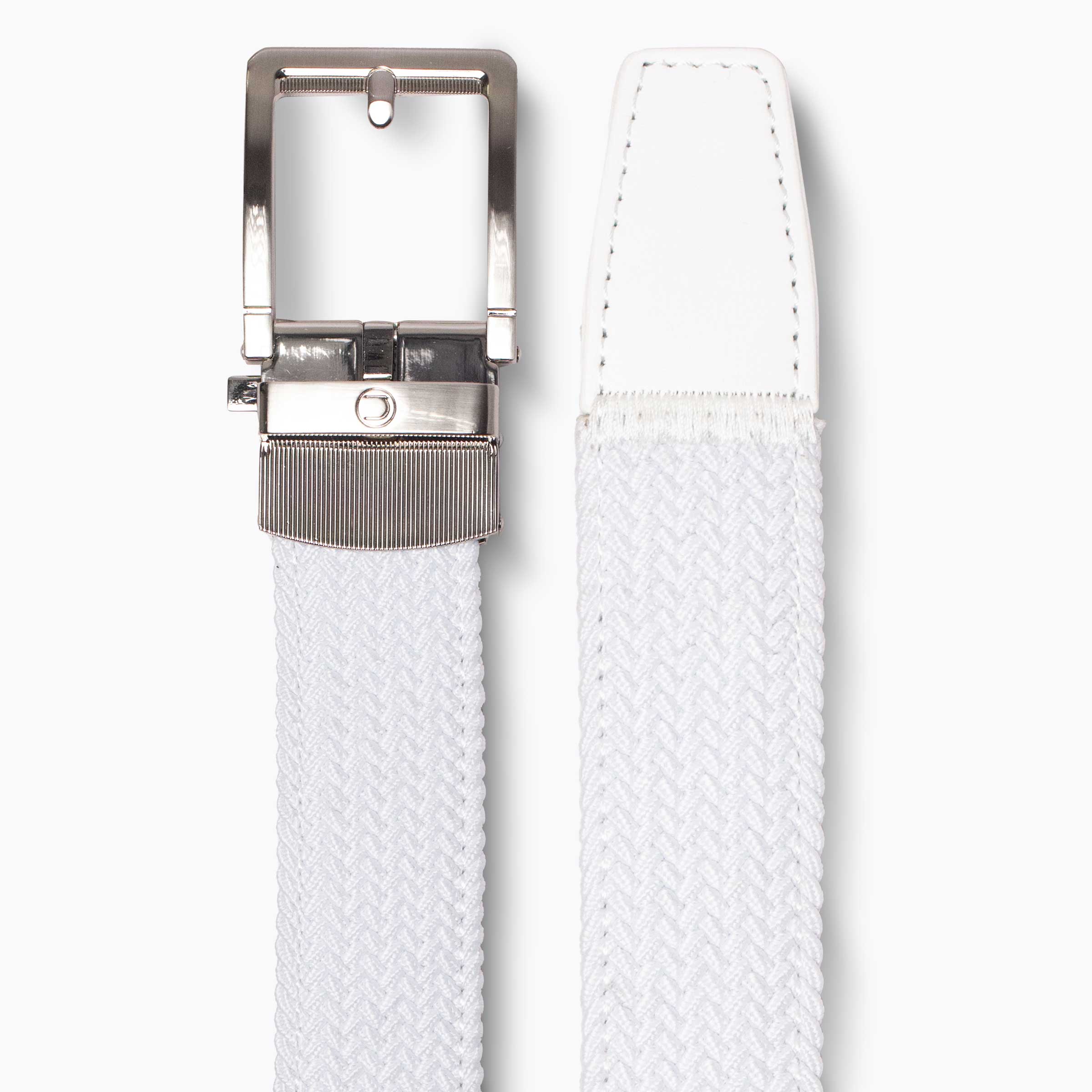 Braided White Golf Ratchet Belt 1.38" [35mm] - Image 2