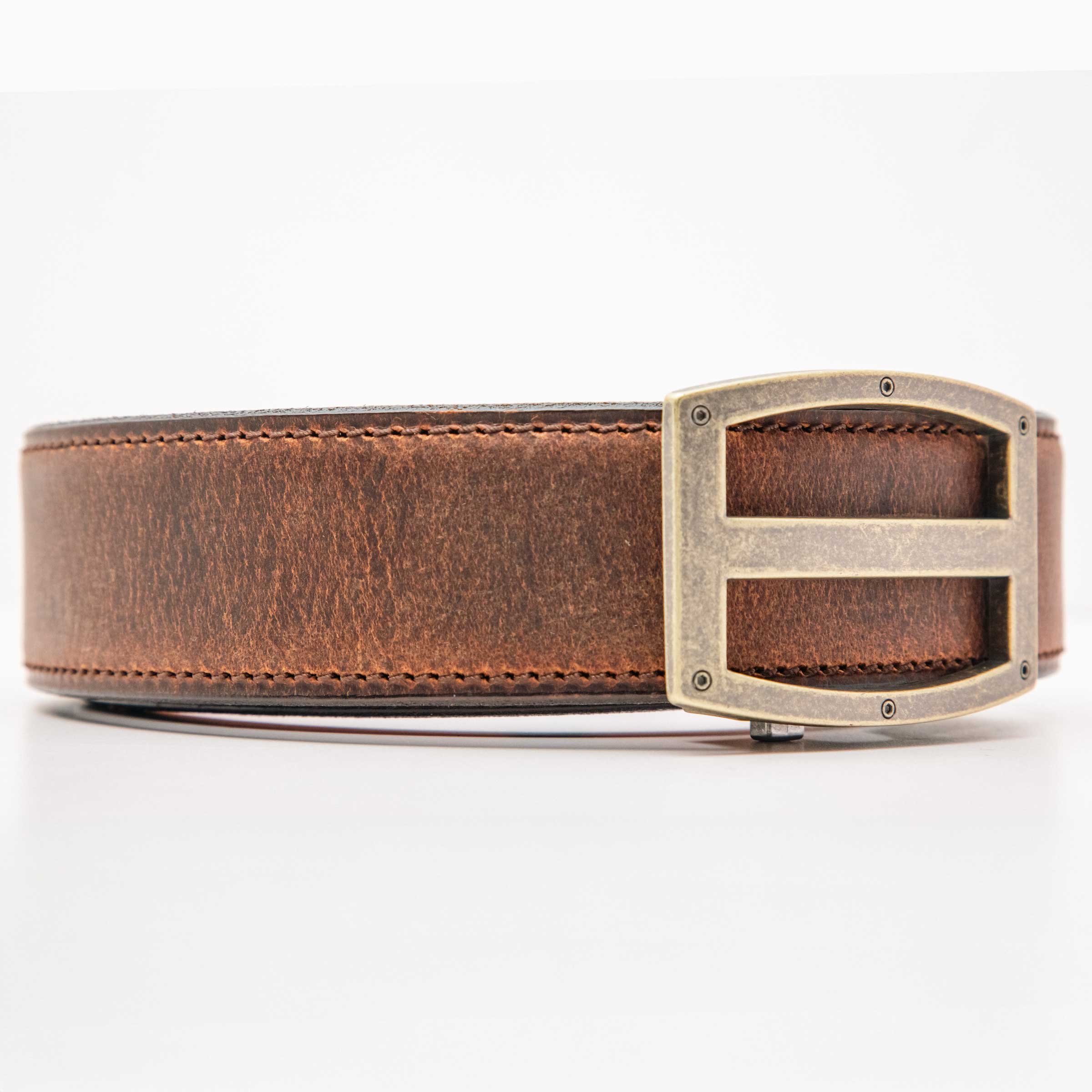 Titan Ironhide Brown Crazy Horse EDC Ratchet Belt 1.5" [38mm] - Image 2