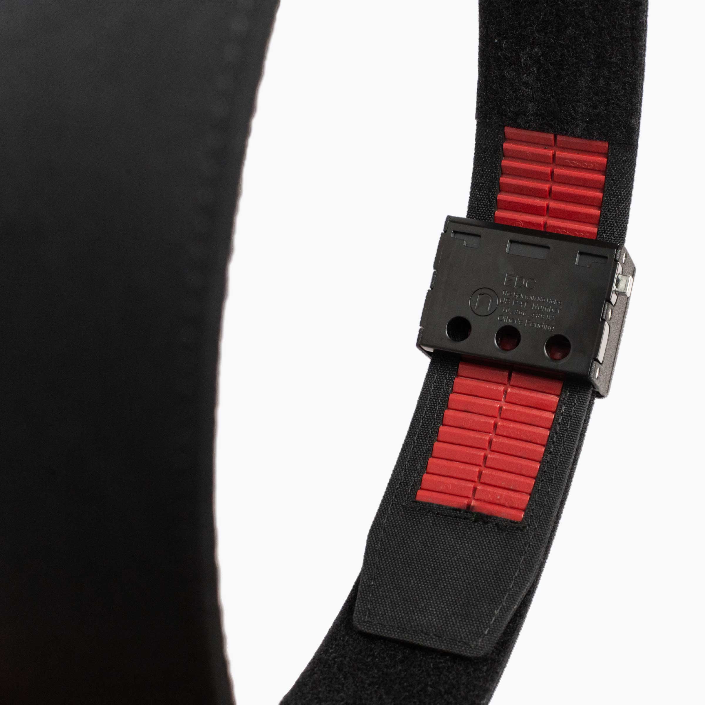 Black Leather Duty Ratchet Belt, Matte Black Buckle, 2.25" [57 mm] - Image 2