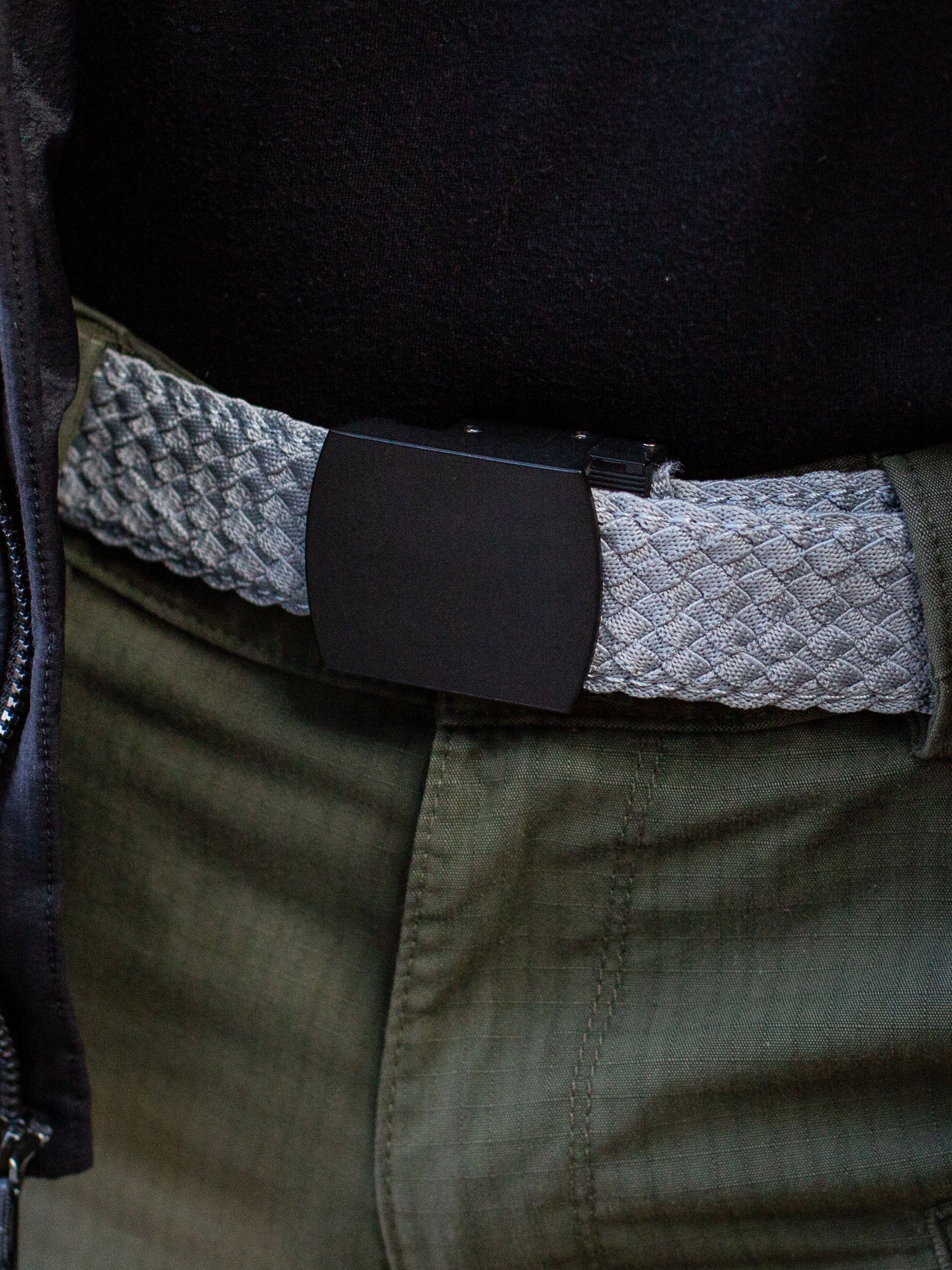 Explorer Braided Grey Ratchet Belt 1.38" [35mm] - Image 2