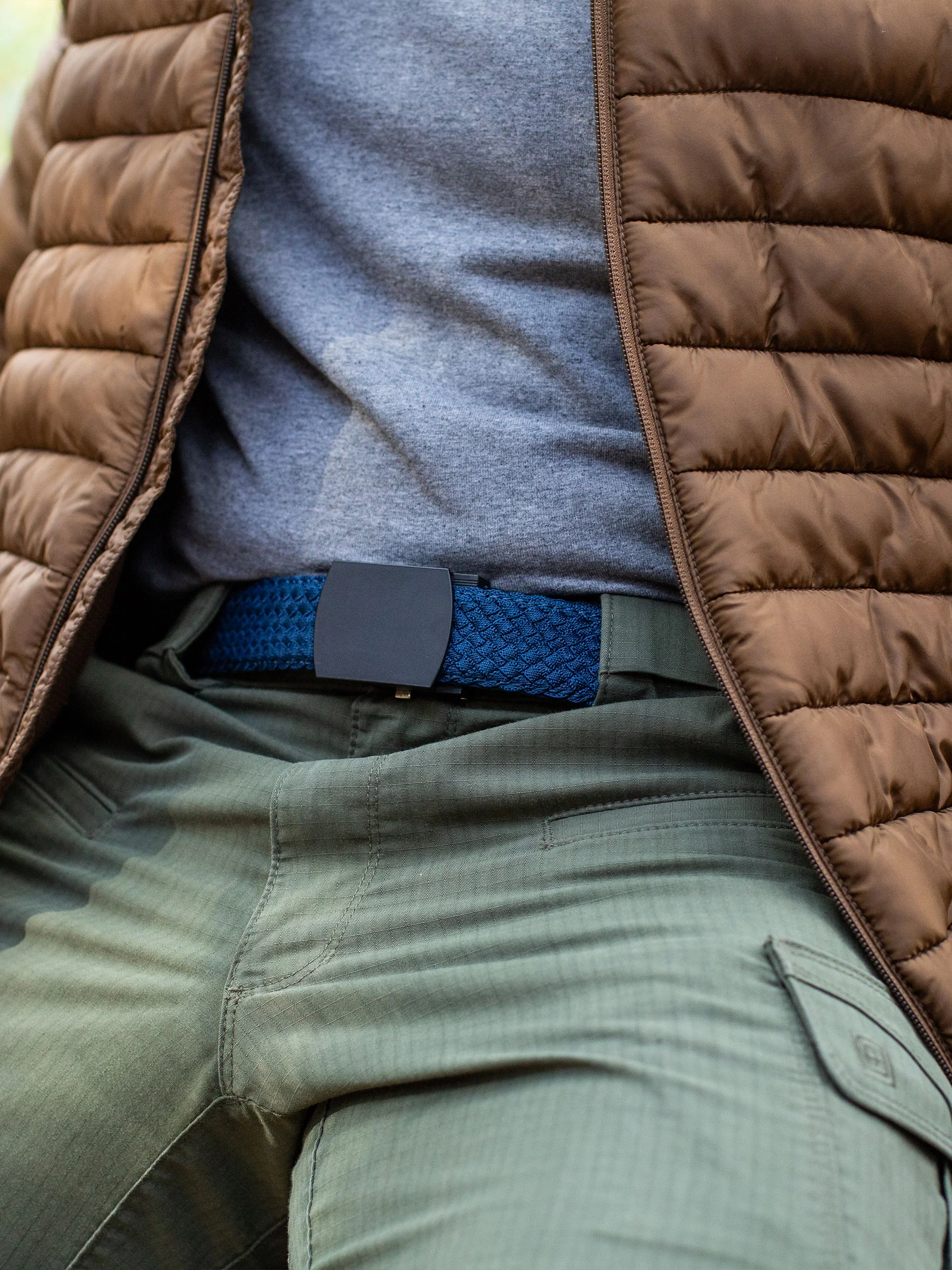 Explorer Braided Navy Ratchet Belt 1.38" [35mm] - Image 2