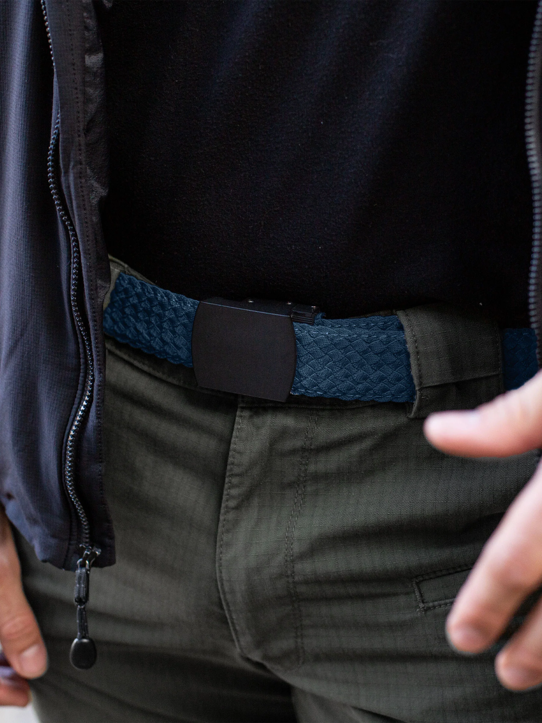 Explorer Braided Navy Ratchet Belt 1.38" [35mm] - Image 4