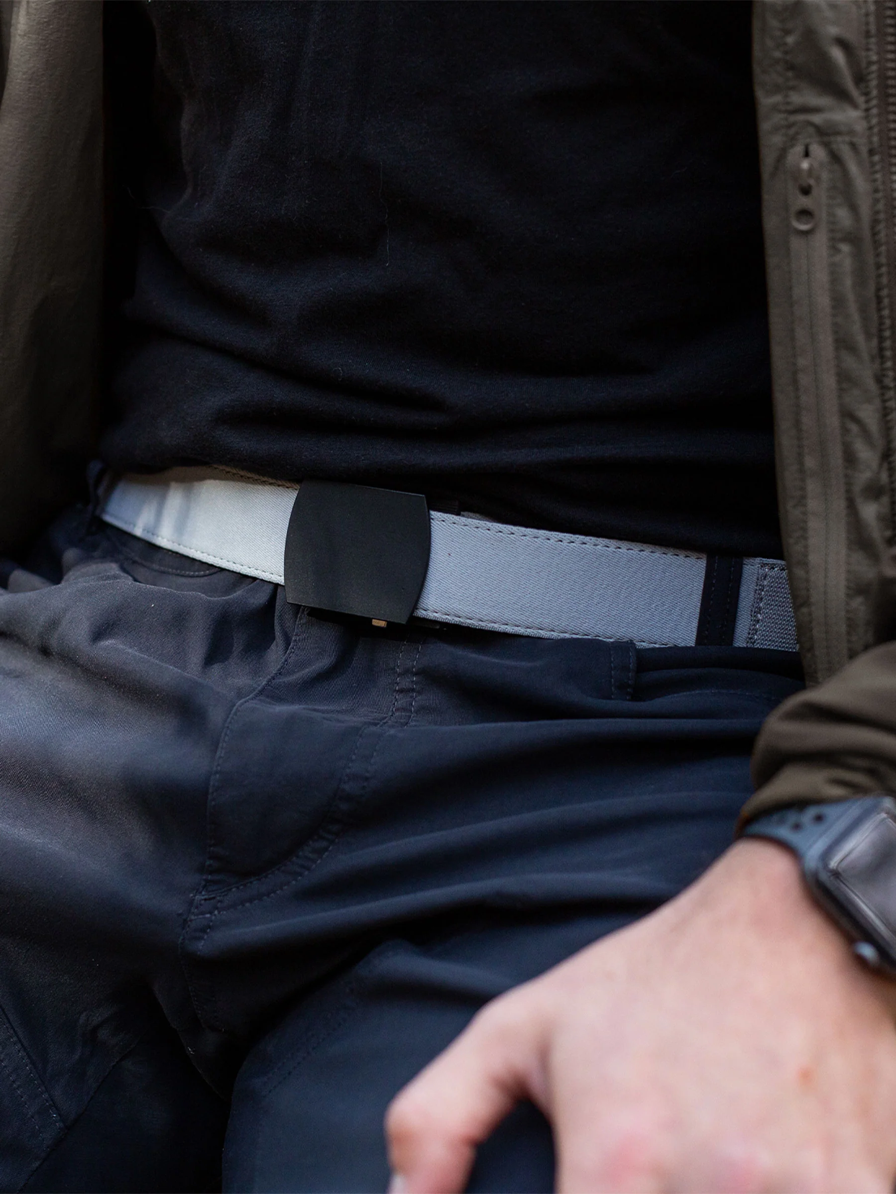 Explorer Smooth Grey Ratchet Belt 1.38" [35mm] - Image 2