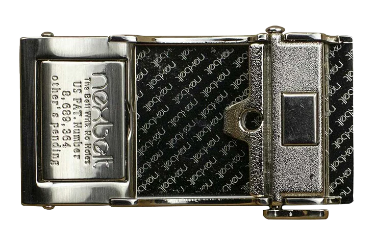 Go-In Nickel Shield Golf Buckle, Fits 1 3/8" Straps [35mm] - Image 3