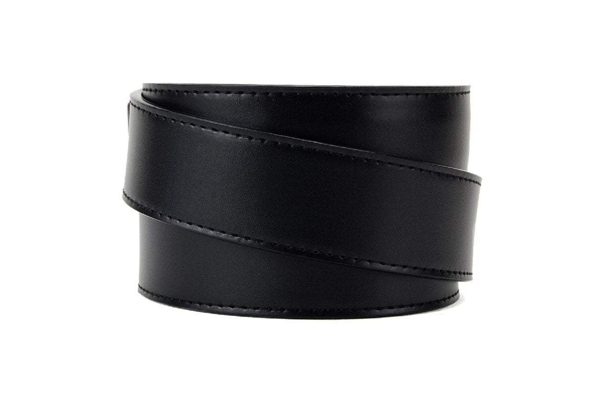 USA Embossed Pewter Flag, 1 3/8" Strap, Black Golf Ratchet Belt - Image 2