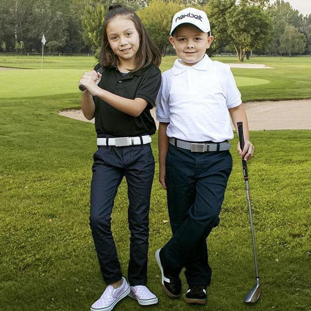 Kid's Black Golf Ratchet Belt 1.125" Strap [29mm] - Image 2