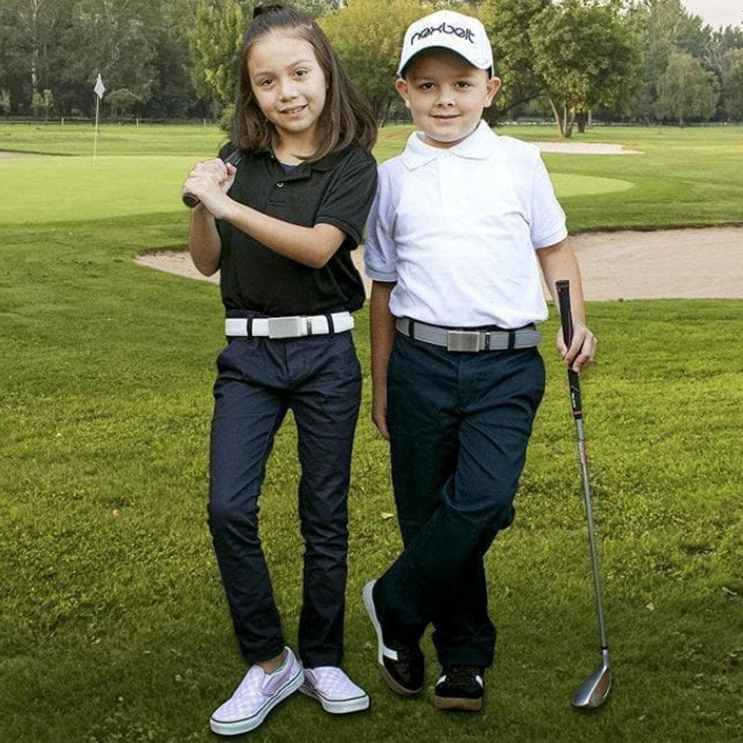 Kid's White Golf Ratchet Belt 1.125" [29mm] - Image 2