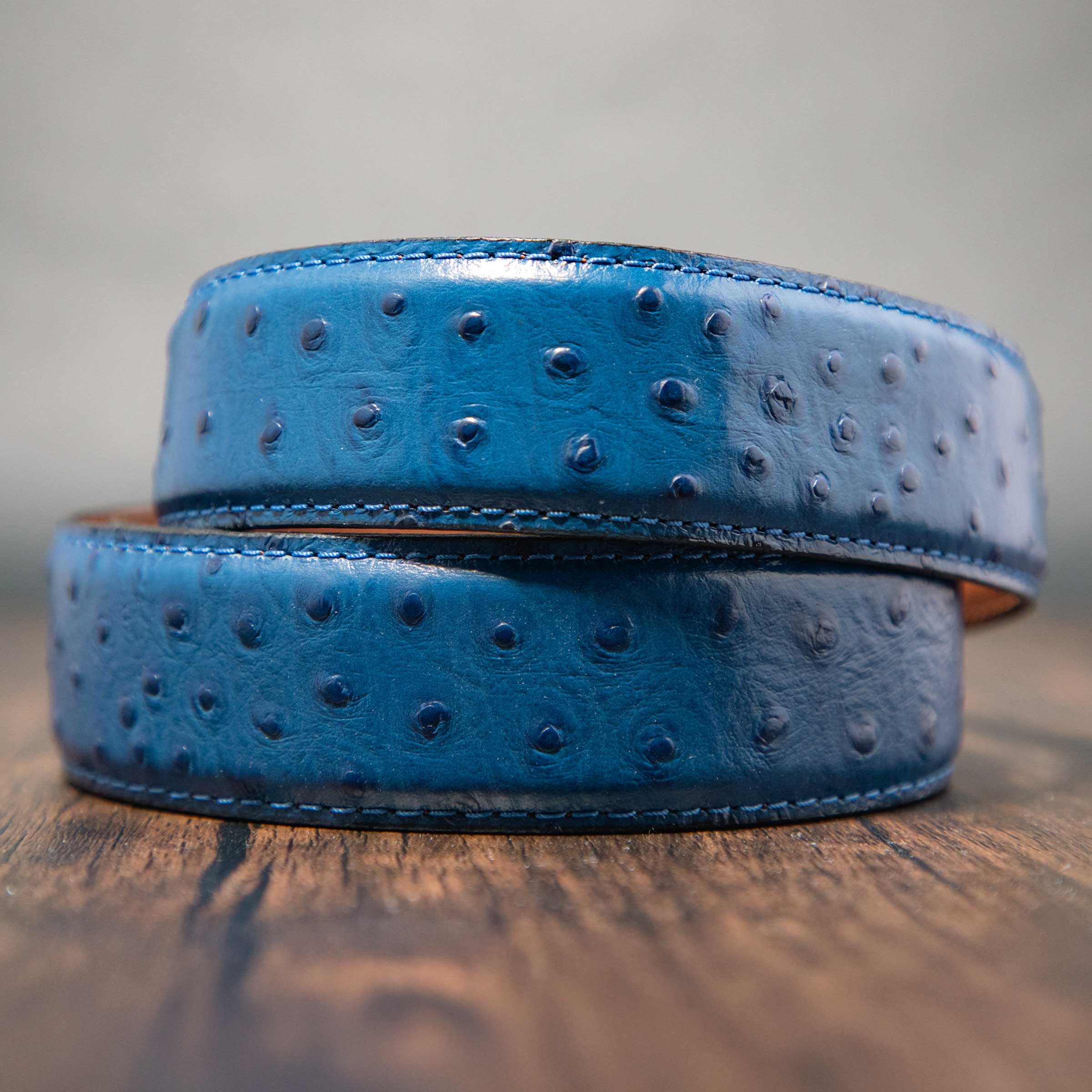 Ostrich Navy Luxury Ratchet Belt 1.575" Strap [40mm] - Image 3