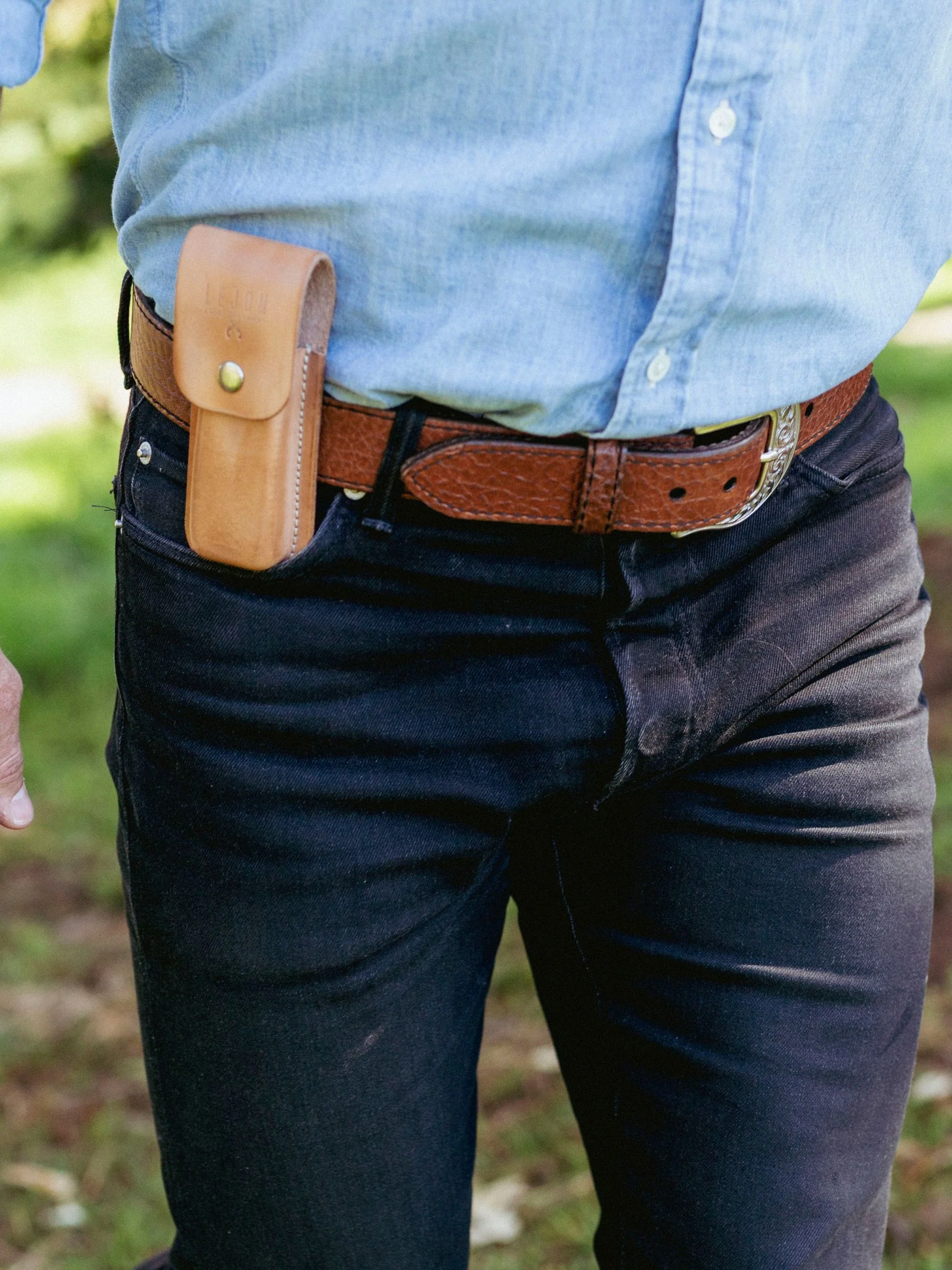 Lejon Leather Goods Sidekick Knife Sheath – Natural | Premium EDC Pocket Organizer - Image 3