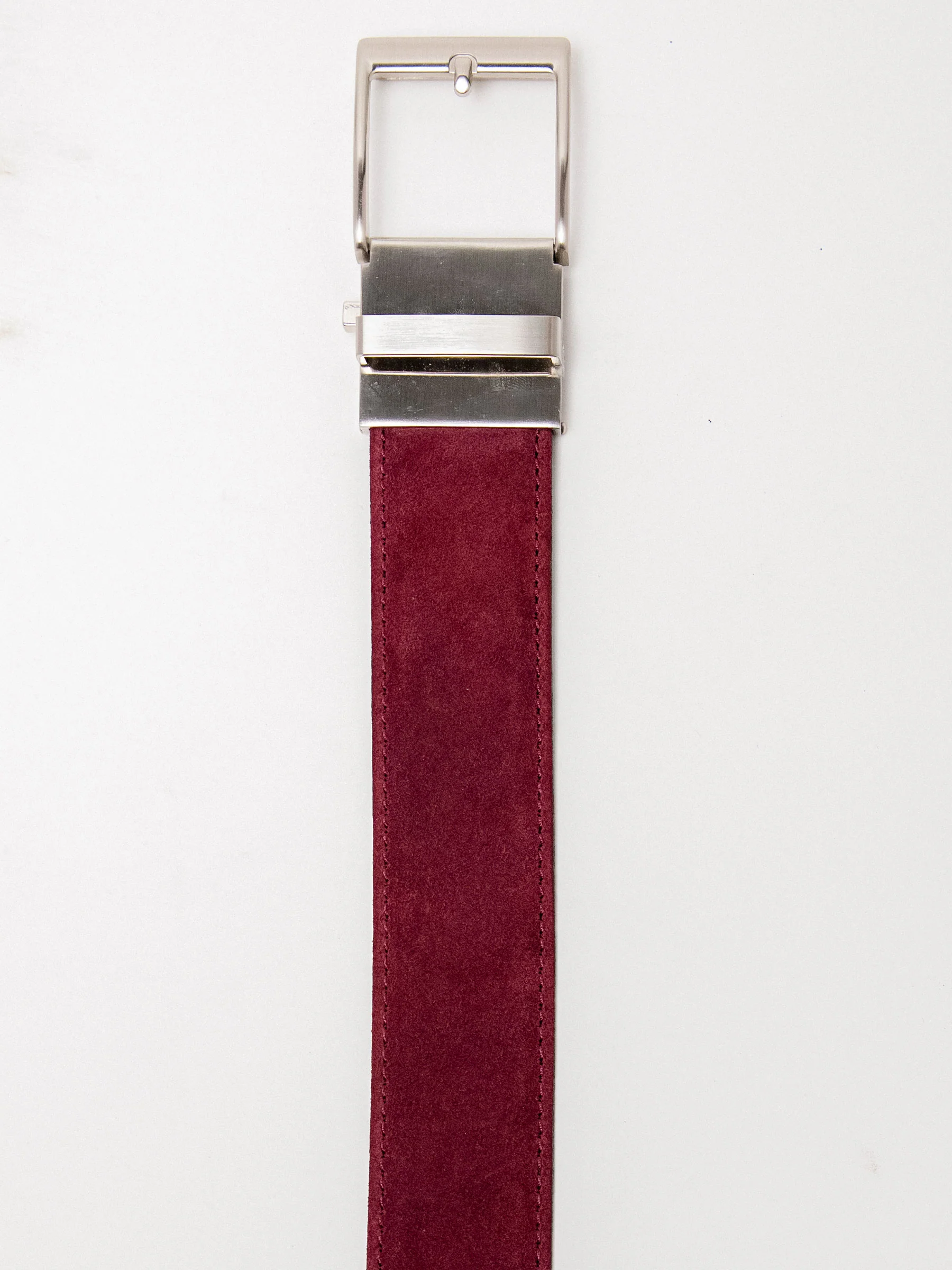 The Bordeaux Standard Suede Maroon Leather Dress Belt, 1.575" [40mm] - Image 5