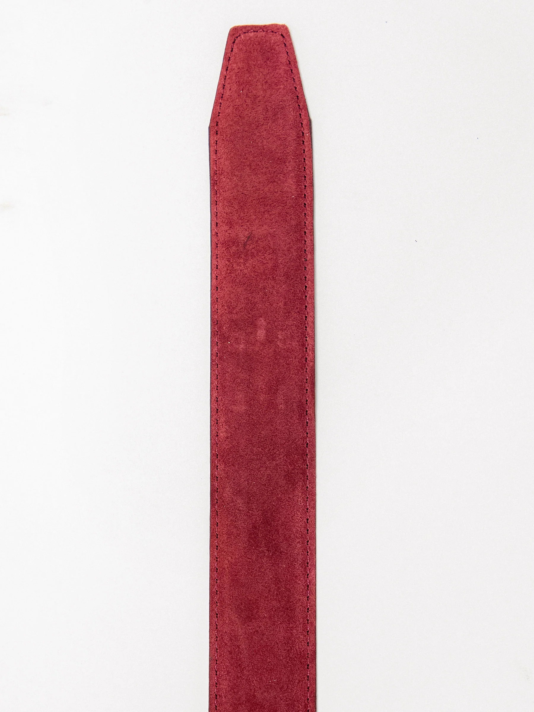 The Bordeaux Standard Suede Maroon Leather Dress Belt, 1.575" [40mm] - Image 6