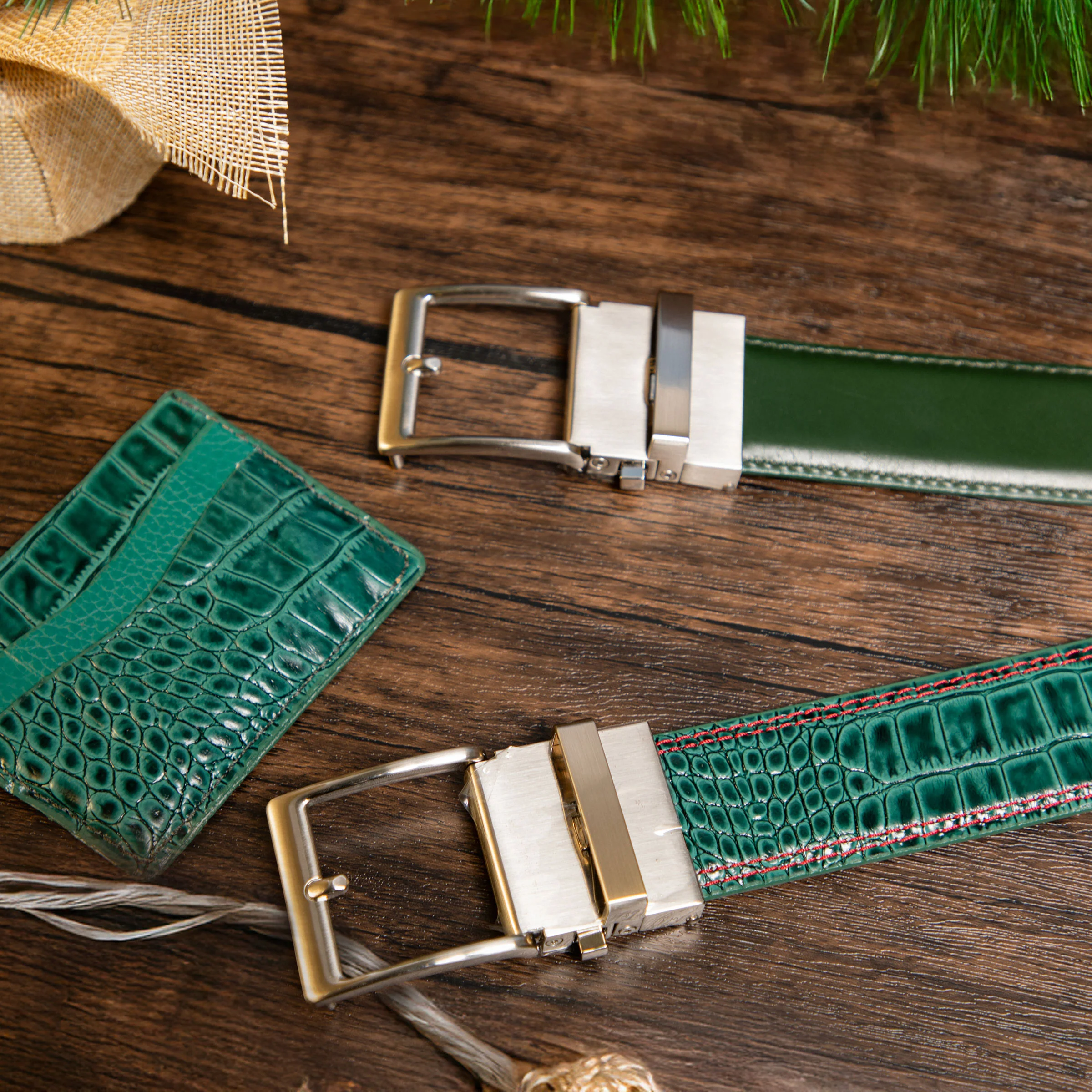 The Kringle Luxe Luxury Ratchet Belt 1.575" [40mm] | Limited Edition Holiday Elegance - Image 7