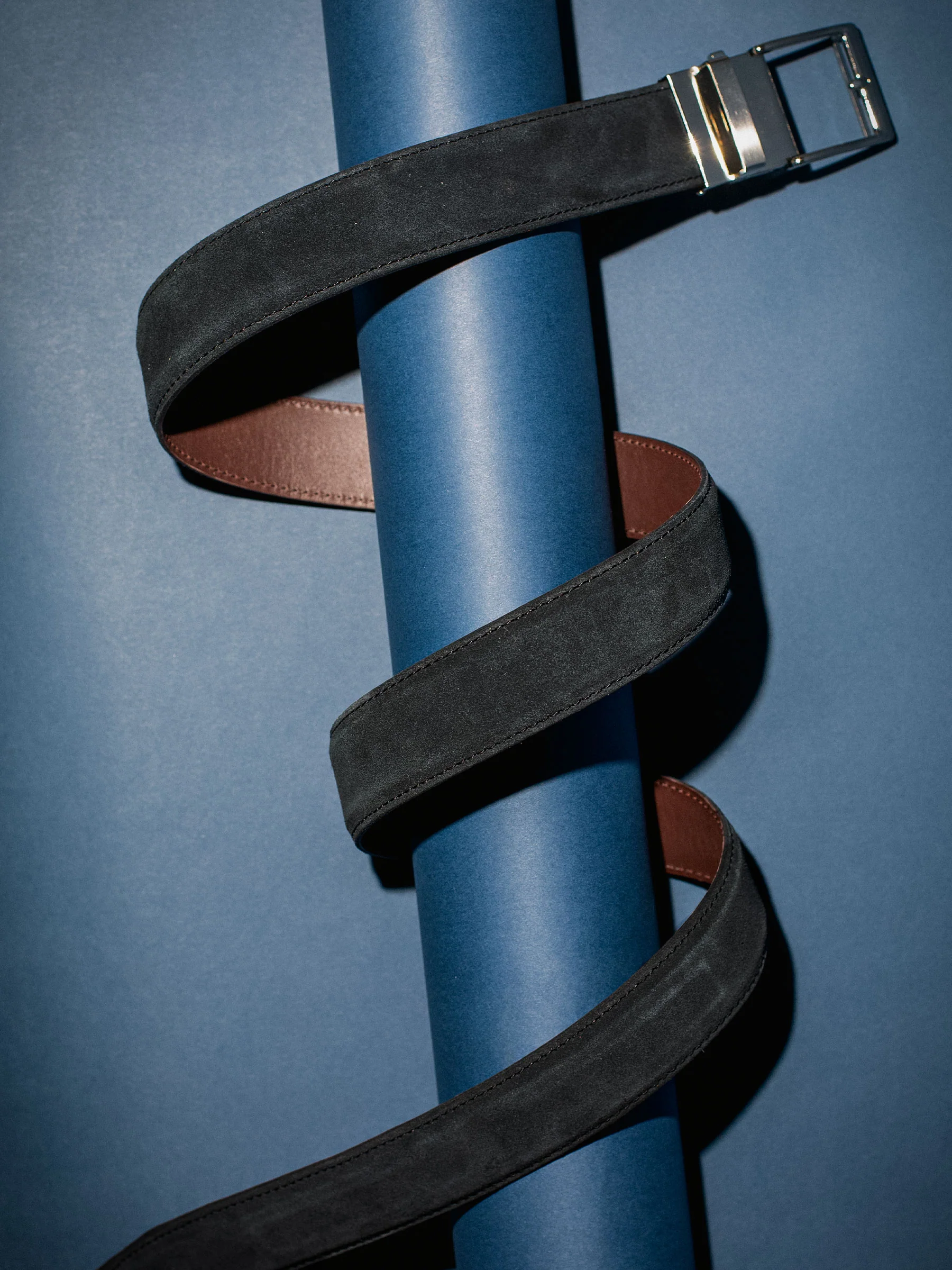 The Nocturne Suede Black Leather Dress Belt, 1.575" [40mm] - Image 3