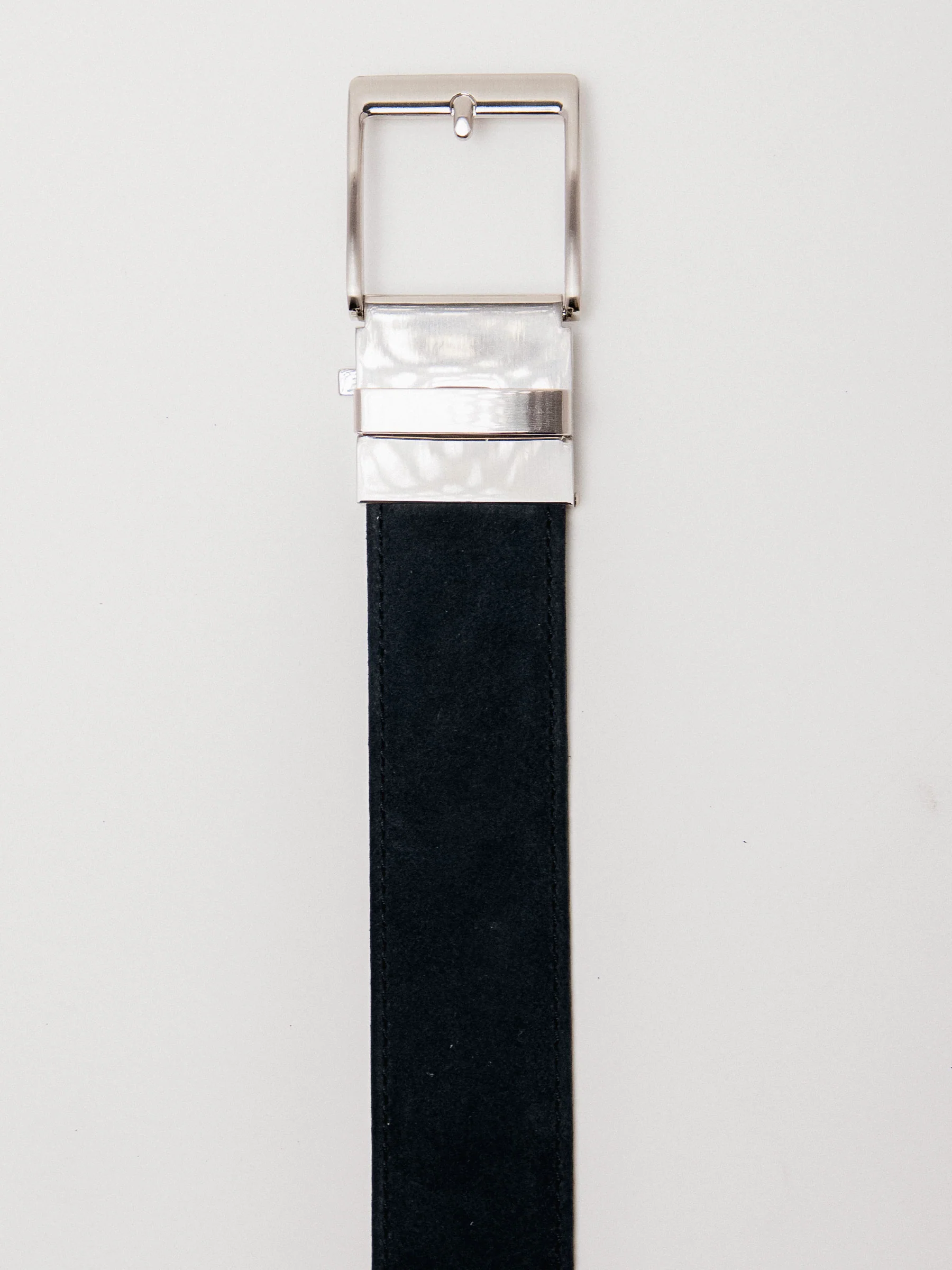 The Nocturne Suede Black Leather Dress Belt, 1.575" [40mm] - Image 6