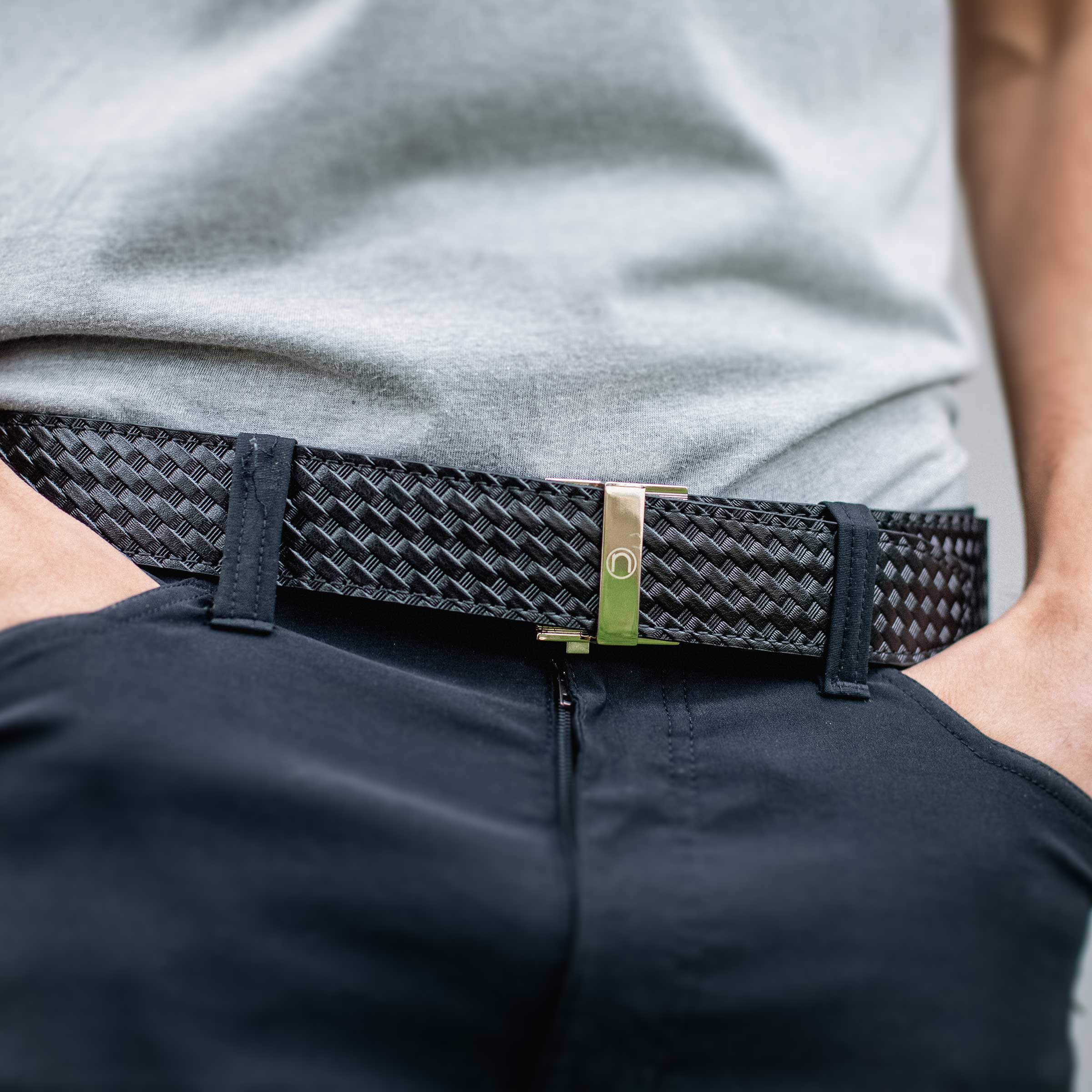 Thin Bar Basket Weave EDC Ratchet Belt 1.5" [38mm] - Image 3