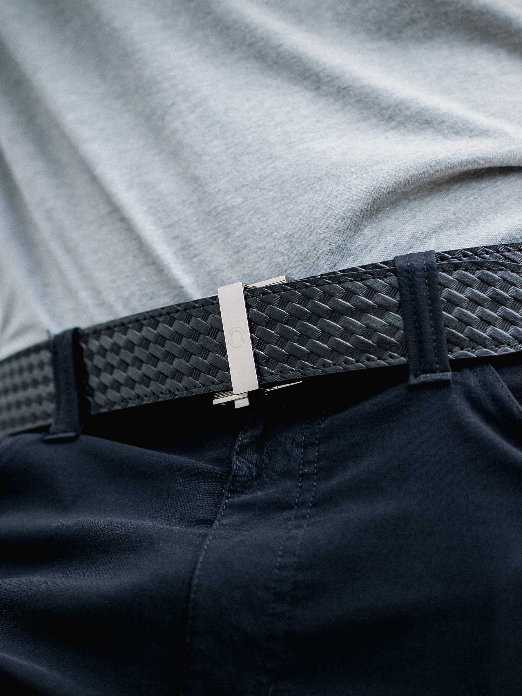 Thin Bar Basket Weave EDC Ratchet Belt 1.5" [38mm] - Image 4