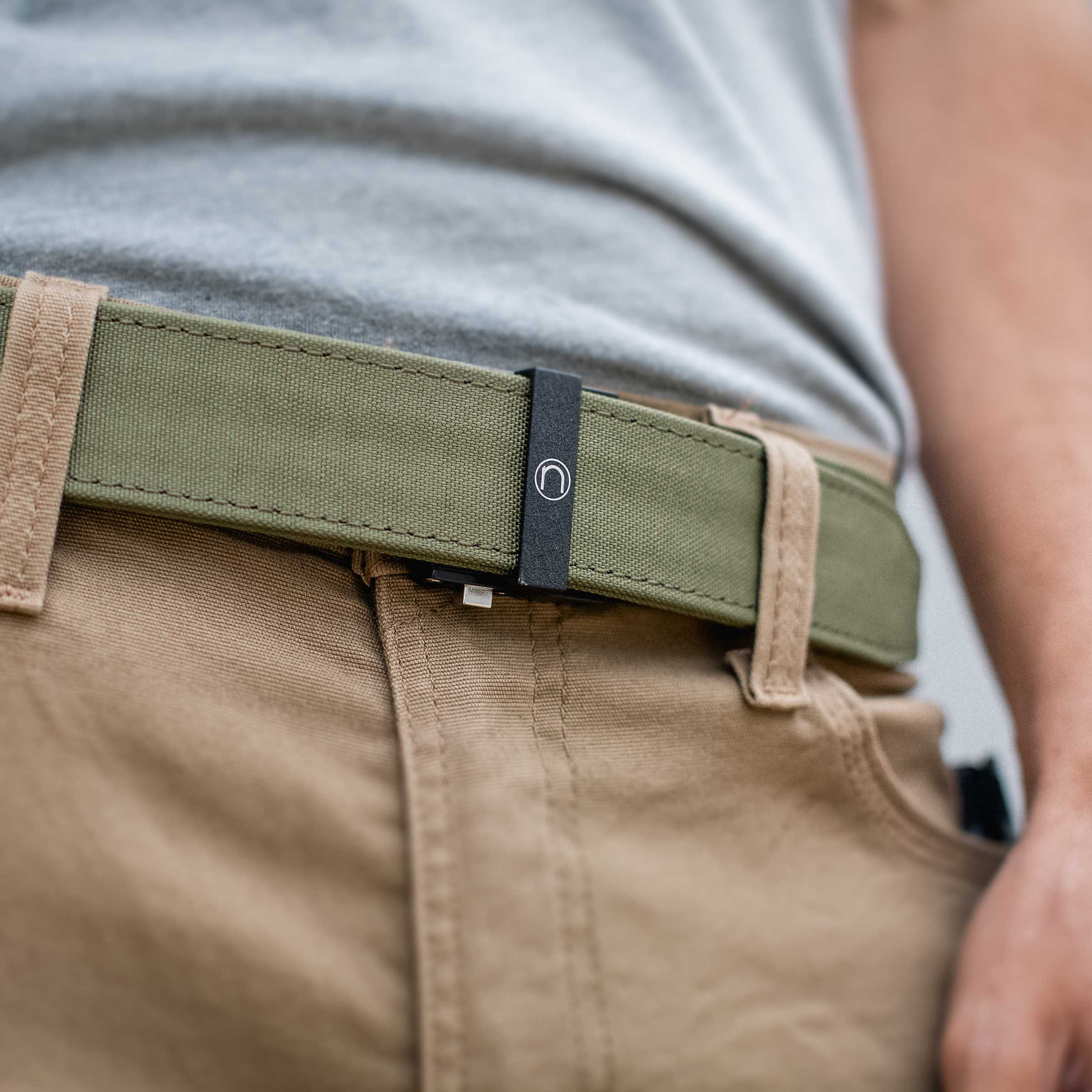 Thin Bar Supreme OD Green EDC Ratchet Belt 1.5" [38mm] - Image 4